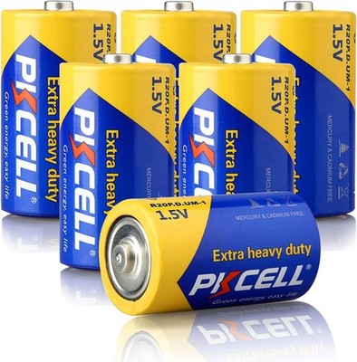 D Size R20P R20 D UM1 Super Heavy Duty Battery 6 Pack