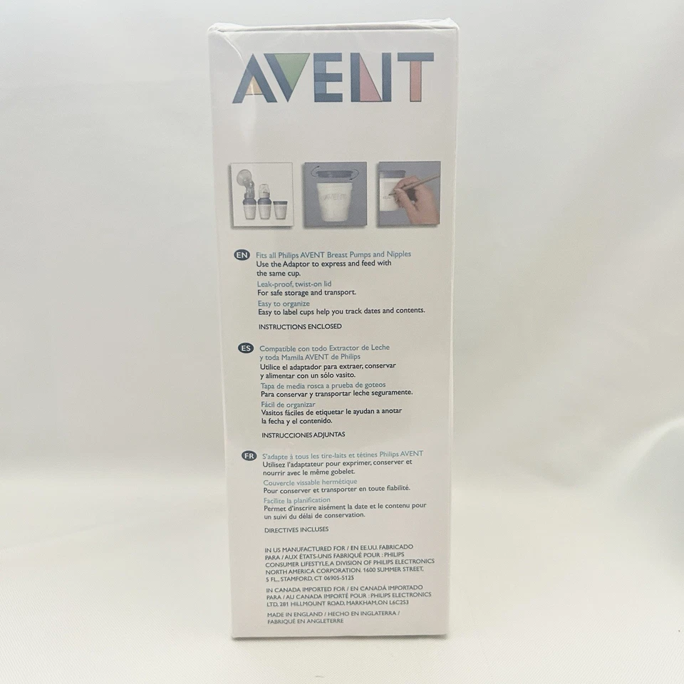 *NUEVO* Tazas de almacenamiento de leche materna PHILIPS AVENT (10x6 oz), SCF612/10 Foto 2 de 4