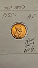 wheat penny 1955S SHARP GEM RED BU LINCOLN CENT 1955-S GEM UNC  LOT #5