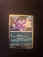 Carta Pokemon Sableye 136/193 Cosmos Holo Promo Paldea Evoluta quasi nuova