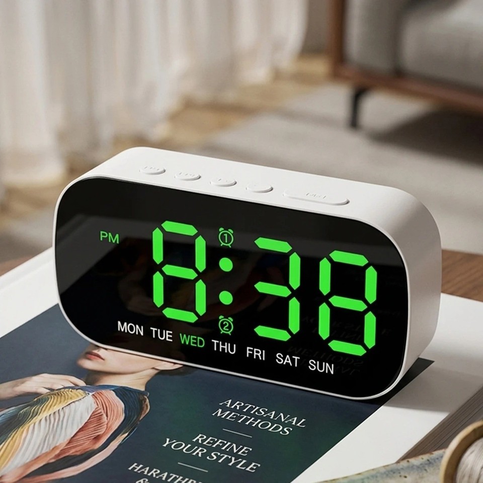 LED Large Display Electric Digital Alarm Clock With Battery Backup And ...