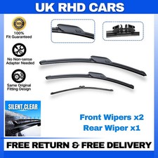 Front and Rear Windscreen Wipers For BMW 1 Series 2019-2025 26"17"14"