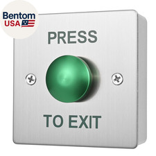 Push to Exit Button for Door Access Control Big Press Button Waterproof Stainles