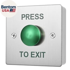 Push to Exit Button for Door Access Control Big Press Button Waterproof Stainles