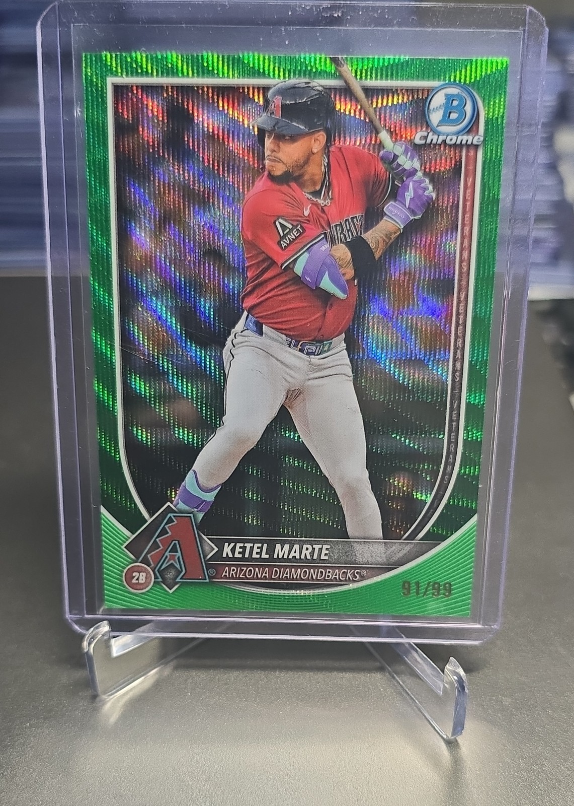 2025 Bowman Chrome - Ketel Marte, Ketel Marte #51 Green Wave Refractor /99