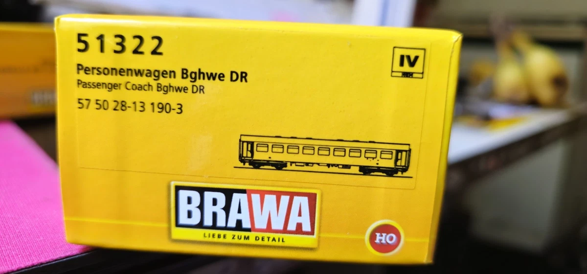 BRAWA 51322 H0 Reko Personenwagen Bghwe Grün Graues Dach DR Ep.IV Neuware