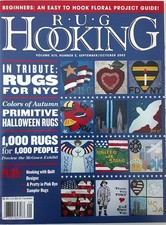 Rug Hooking September/October 2002 Tribute For NYC Primitive Halloween Autumn