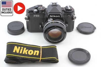 Honeycomb [Top MINT + Strap] Nikon FE2 Black Ai Nikkor 50mm f1.4