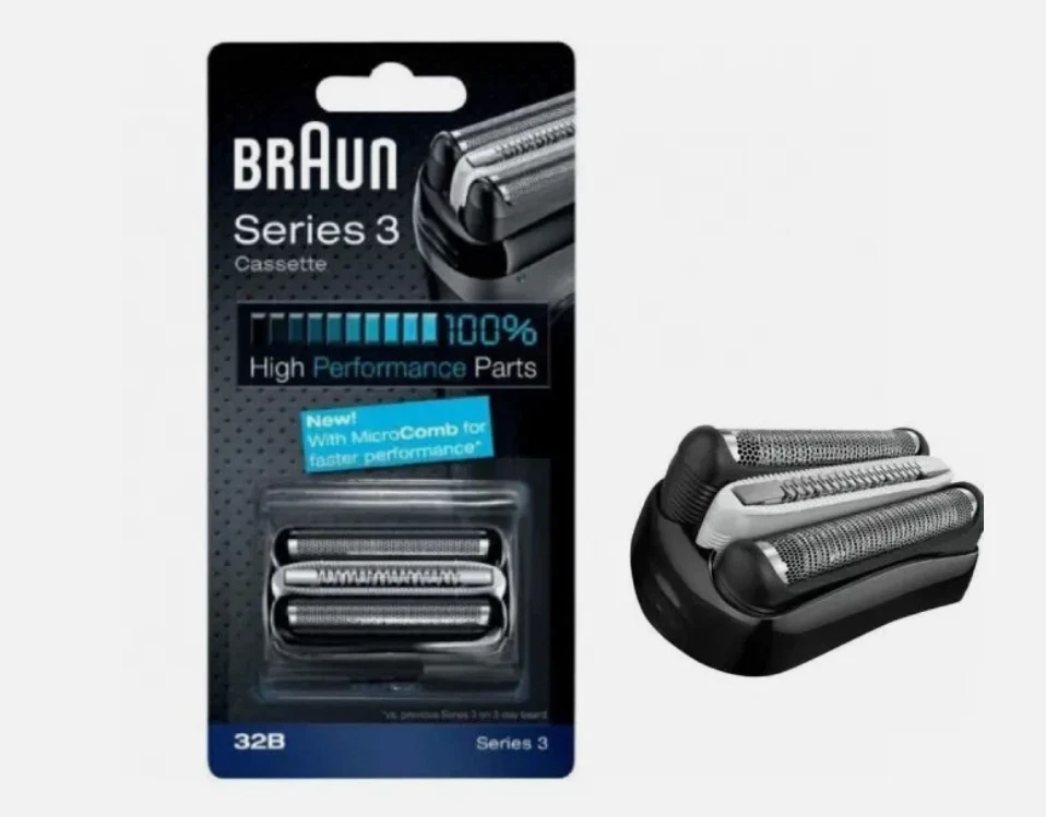Original Braun 32B Series 3 lámina y cortador afeitadora eléctrica cabezal de repuesto NUEVO FSDHSH