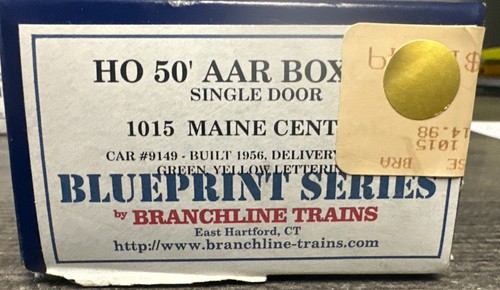 Branchline Trains Blueprint HO Kit 1015 50’ AAR Boxcar Maine Central | Zustand: New