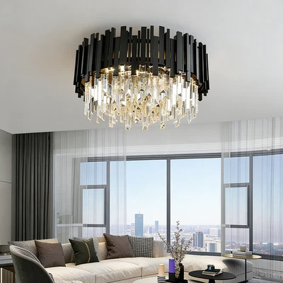 Moderne Kristall Kronleuchter Luxus Kristall Deckenleuchte Für Wohnzimmer 55CM - Bild 1 von 4