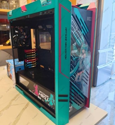 【外・内箱破損品】Asus Rog GX601s Hatsune Miku 大陸 ASUS ROG Strix Helios GX601S HATSUNE MIKU Edition RGB Mid-Tower