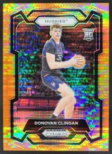 2024 Panini Prizm Draft Picks Collegiate Donovan Clingan Orange Pulsar /49 RC NE