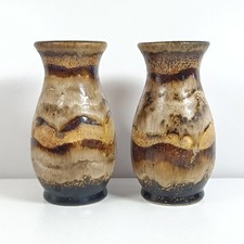 Vintage Dumler & Breiden Fat Lava Pair Vases Mid Century Modern West German 14cm