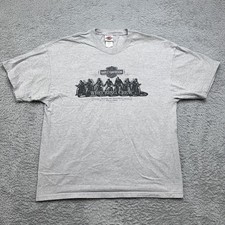 Vintage Harley Davidson Shirt Mens 2XL Gray Biker Minnesota Hanes Beefy USA Made