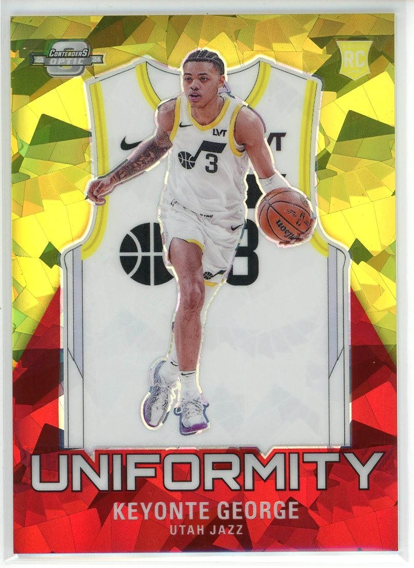 2023-24 Contenders Optic Keyonte George #3 Uniformity Red Cracked Ice RC /175