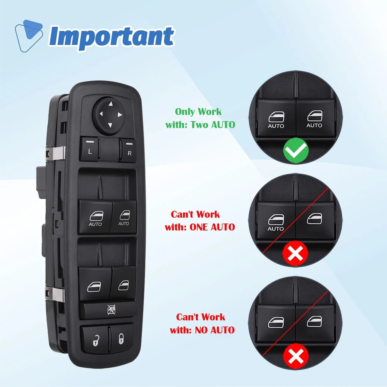 Master Power Window Switch Door Lock Main Control Button Front Left ...