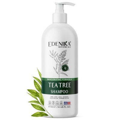 Edenika Tea Tree Shampoo Anti Dandruff Itchy Scalp Clarifying Cleanser 16 oz