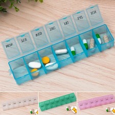 7 DAY PILL BOX MEDICINE TABLET DISPENSER ORGANISER STORAGE CASE WEEKLY