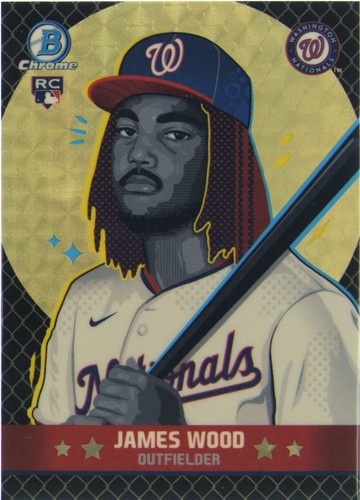 2025 Bowman Chrome JAMES WOOD Red RC Logo Redemption Program Wash