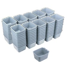 100-Pack - Gray Cage Cups for Feed/Water for Poultry, Ducks, Birds, Hamsters