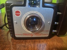 1950s Vintage Kodak Brownie Holiday Flash Camera with strap. Works