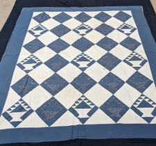 Vintage Beautiful Quilt Different Pieces Hand Woven size 88x85 inches