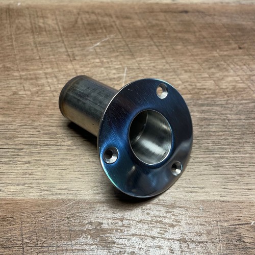 Portabandiera portabandiera acciaio inox Ø25 mm bastone bandiera barca nave - Foto 1 di 3