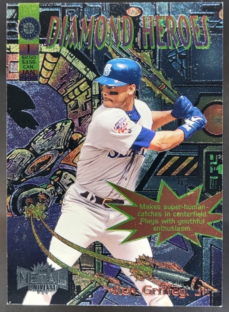1998 Fleer Metal Universe Ken Griffey Jr. Diamond Heroes Mariners DD5