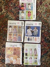 UNCUT FF Lot of 5 McCall's 18" Doll Clothes Patterns MP401 2609 3275 M6526 9066