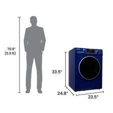 Equator CONVERTIBLE Washer-Dryer 18lb/1.9cf SANITIZE ALLERGEN Cycle 1400RPM