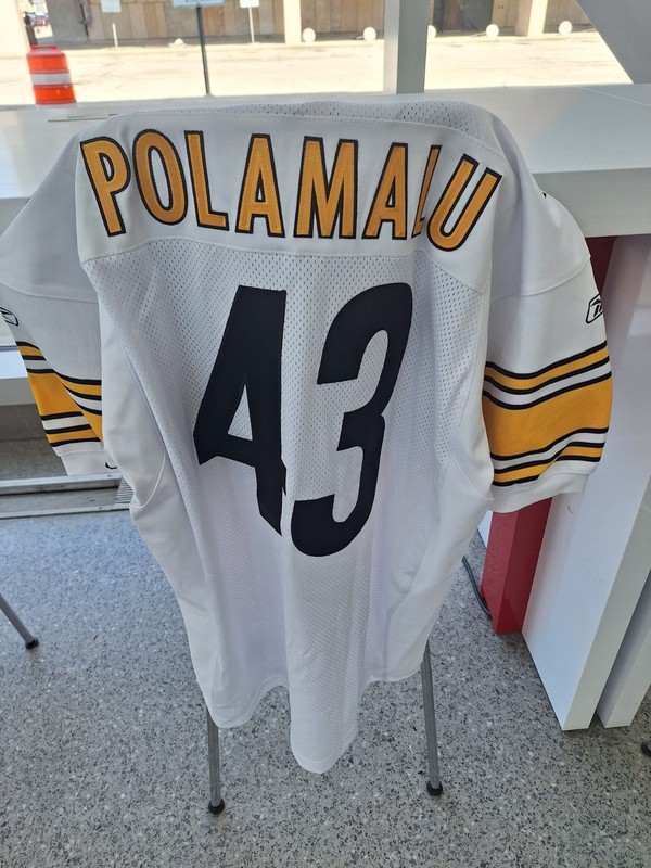 Vintage Reebok Troy Polamalu #43 Pittsburgh Steelers NFL On-Field Jersey 54 NWT