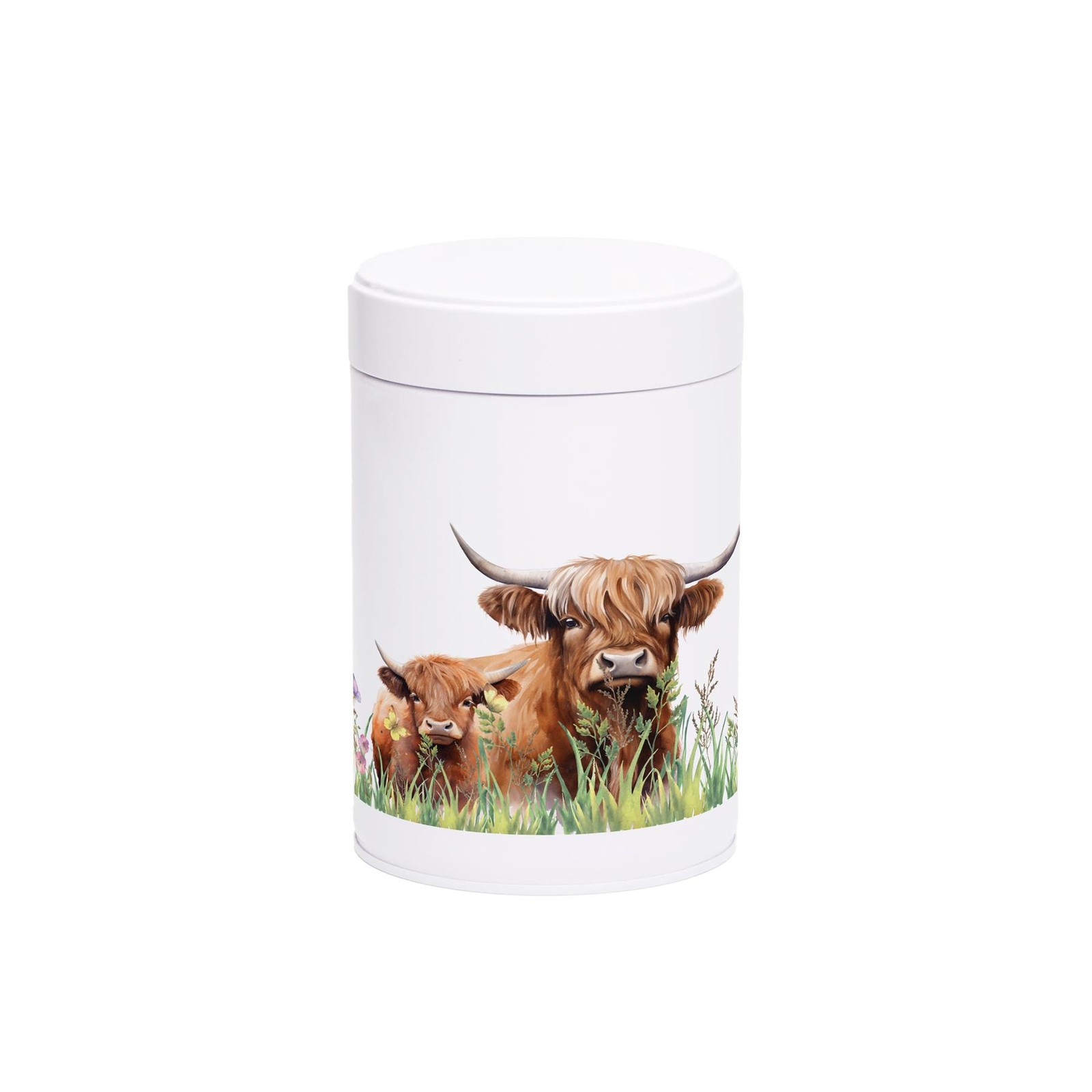 Highland Cow & Calf Storage Canister - Countryside Farm Animals Home Gifts