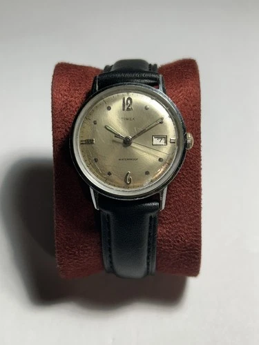 Vintage Timex Marlin 32mm Mechanical Silver Dial Dress Watch Circa 1960s