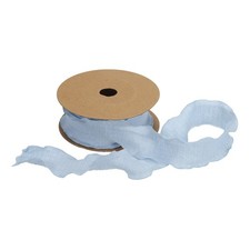 2 Stck. 40 mm 10 Yard Satin Doppel R&uuml;schen Bord&uuml;re Band Himmelblau Hochzeit Str&auml;u&szlig;e