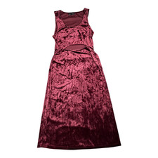 Derek Heart Women Cut Out Front Dress - Size Large -Stretch Red Midi Bodycon