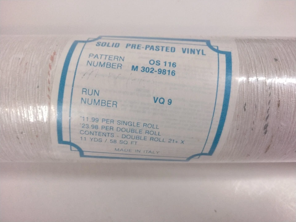 Papel de parede vinil feito na Itália década de 1980 chique gasto vintage 58 pés quadrados - Imagem 3 de 4