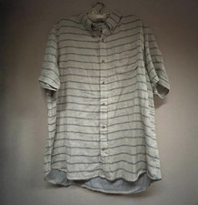 Bridge & Burn Men XL Button Down Shirt Jordan Stripe Doublecloth Cotton New $108