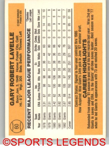1983 Donruss MLB #1-100 - Picture 119 of 199