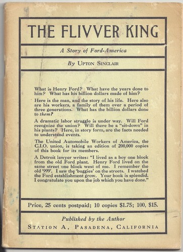 1937 THE FLIVVER KING - A Story of Ford-America - UPTON SINCLAIR w/ GM Letter! - Picture 2 of 5