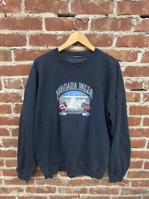 Niagara Falls Canada Sweatshirt Pockets Womens Brandy Melville Grey