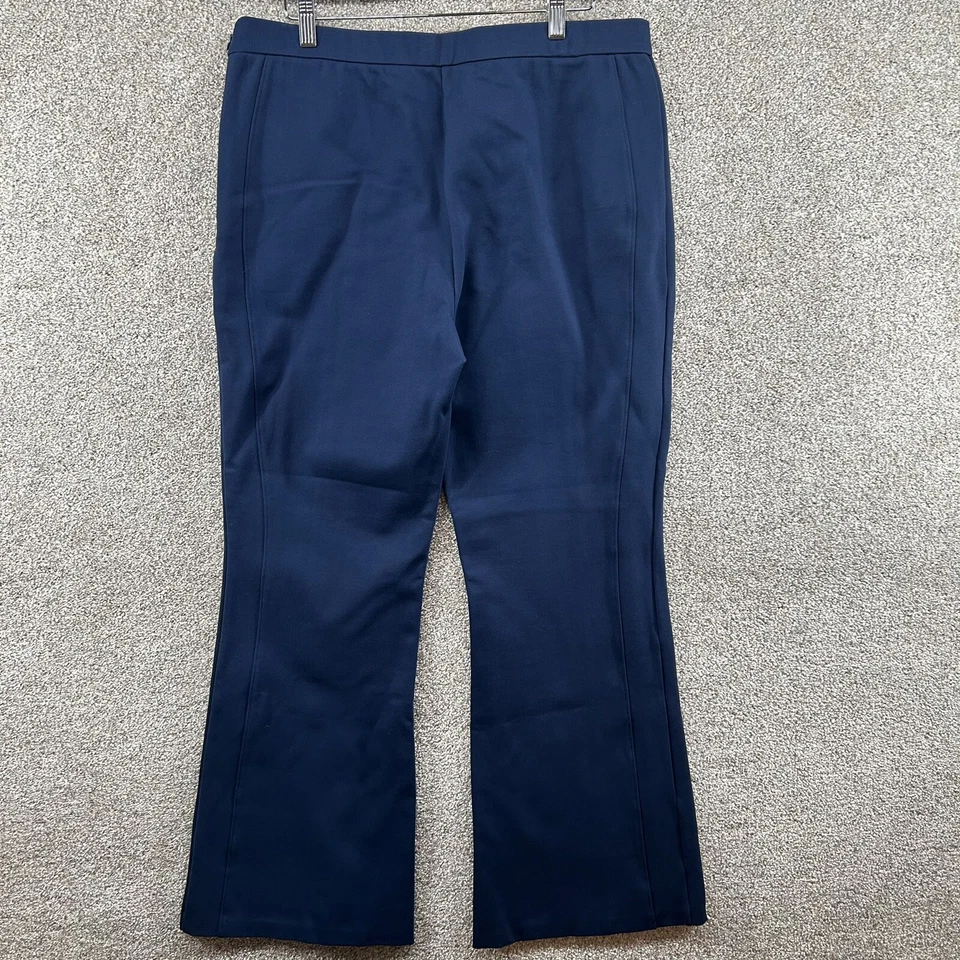 H by Halston Women's Pants Size 16 Blue High Rise Side Zip Closure Stretch - Image 4 of 4
