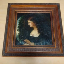 Stunning 19th Century Victorian Painter Pre-Raphaelite Tondo Oil On Canvas Painting