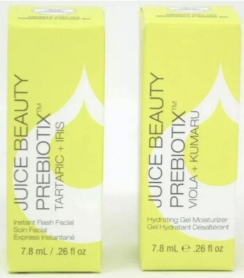 Juice Beauty Prebiotix Hydrating Gel Moisturizer 7.8ml 0.26Oz 2 Pack SEALED/ NEW