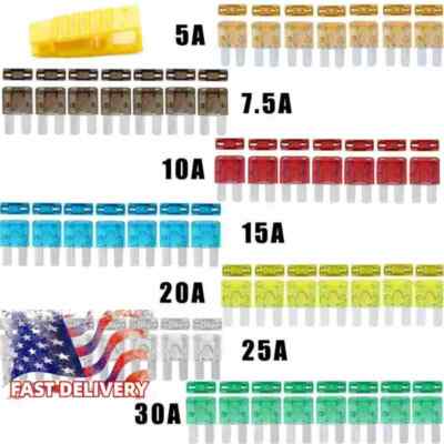Automotive ATR/APT Micro2 Blade Fuse 5A 10A 15A 20A 25A 30A Fuse Kit Set 50Pcs