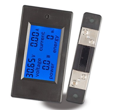 LCD DC Combo Meter Voltage Current KWh Watt Car Battery Monitor12V 24V 36V 48V C