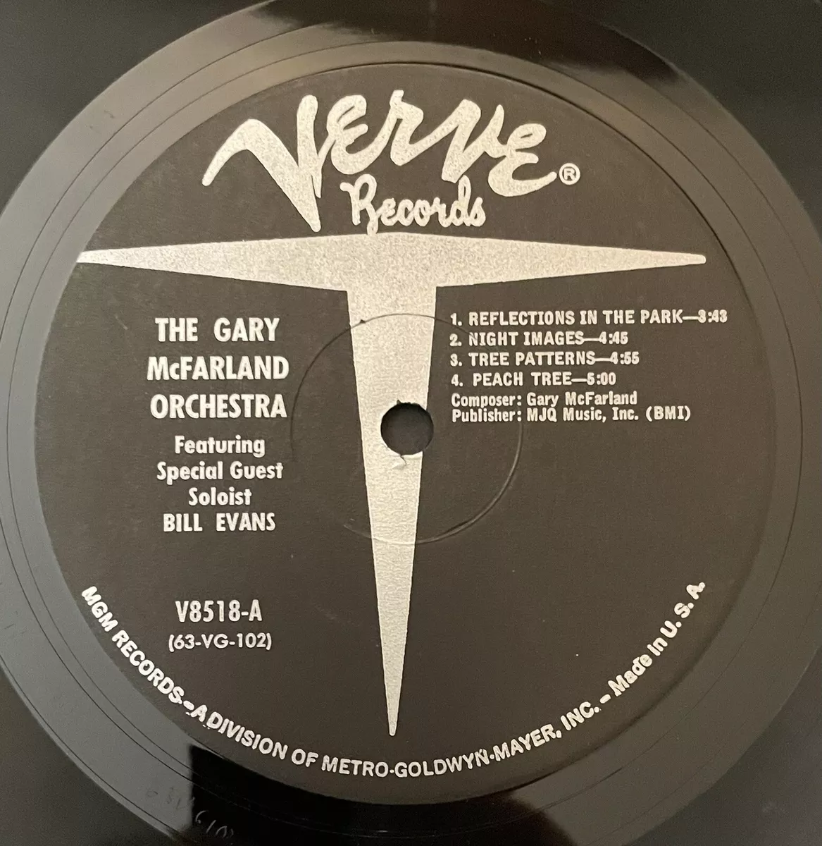 GARY McFARLAND ORCHESTRA + SOLOIST BILL EVANS LP V-8518 MONO - VG+/EX JAZZ MODAL