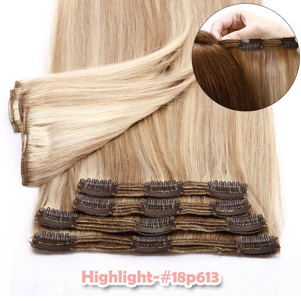Body Wave Thick Clip In Remy Human Hair Extensions Full Head Double Weft 200G US Korzystna cena, okazja