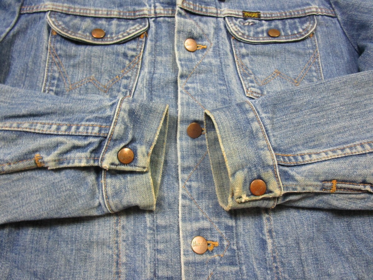 Vintage 1960s Wrangler Denim Jacket Trucker Selvedge Slant Vintage 1960s Wrangler Denim Jacket Trucker Selvedge Slant