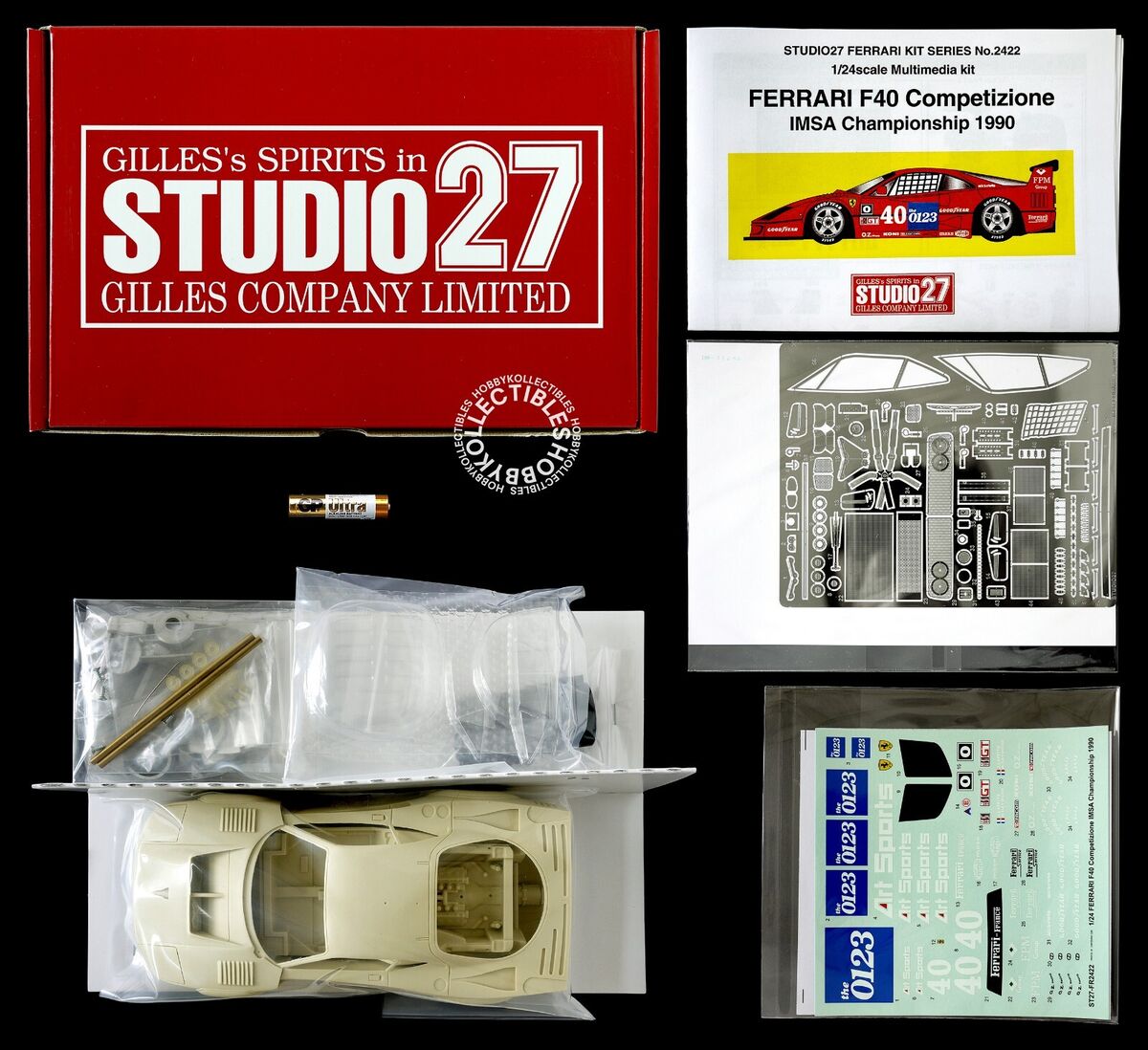 Studio27 1/24 Ferrari F40 Competizione IMSA Multimedia Kit Studio27 1/24 Ferrari F40 Competizione IMSA Multimedia Kit